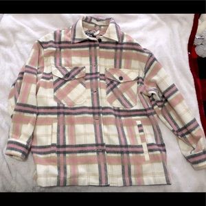 Zara Plaid Shirt Jacket Shacket